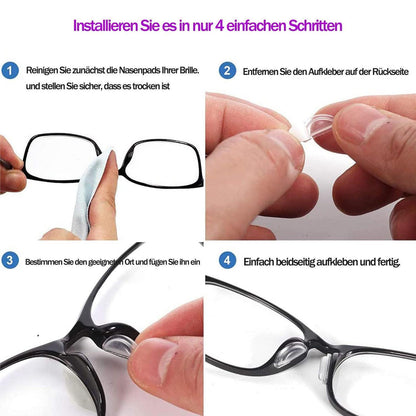 Rutschfeste Nasenpads Silikon für Brille & Sonnenbrille