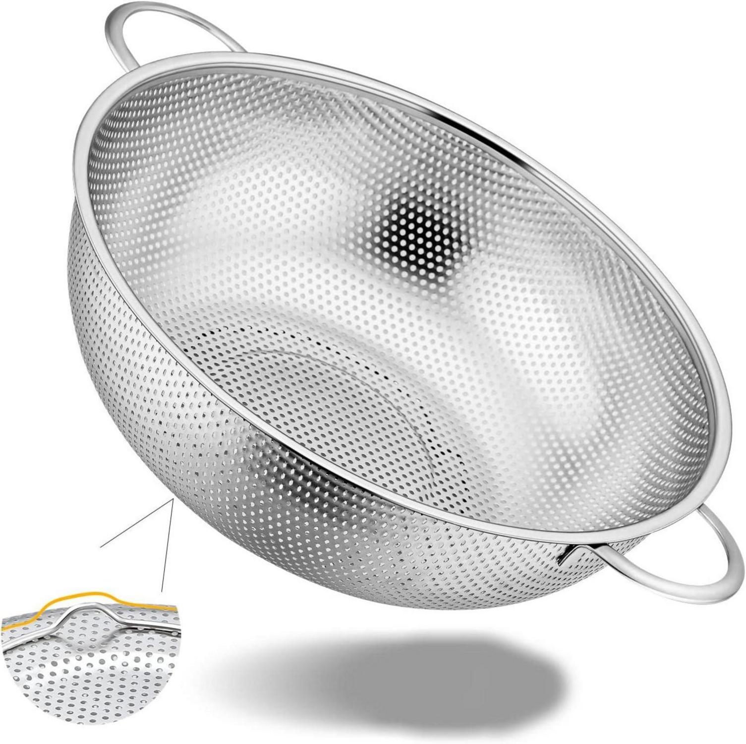 Edelstahl Küchensieb Ø 28cm Mikroperforiert Rostfrei Spülmaschinenfest