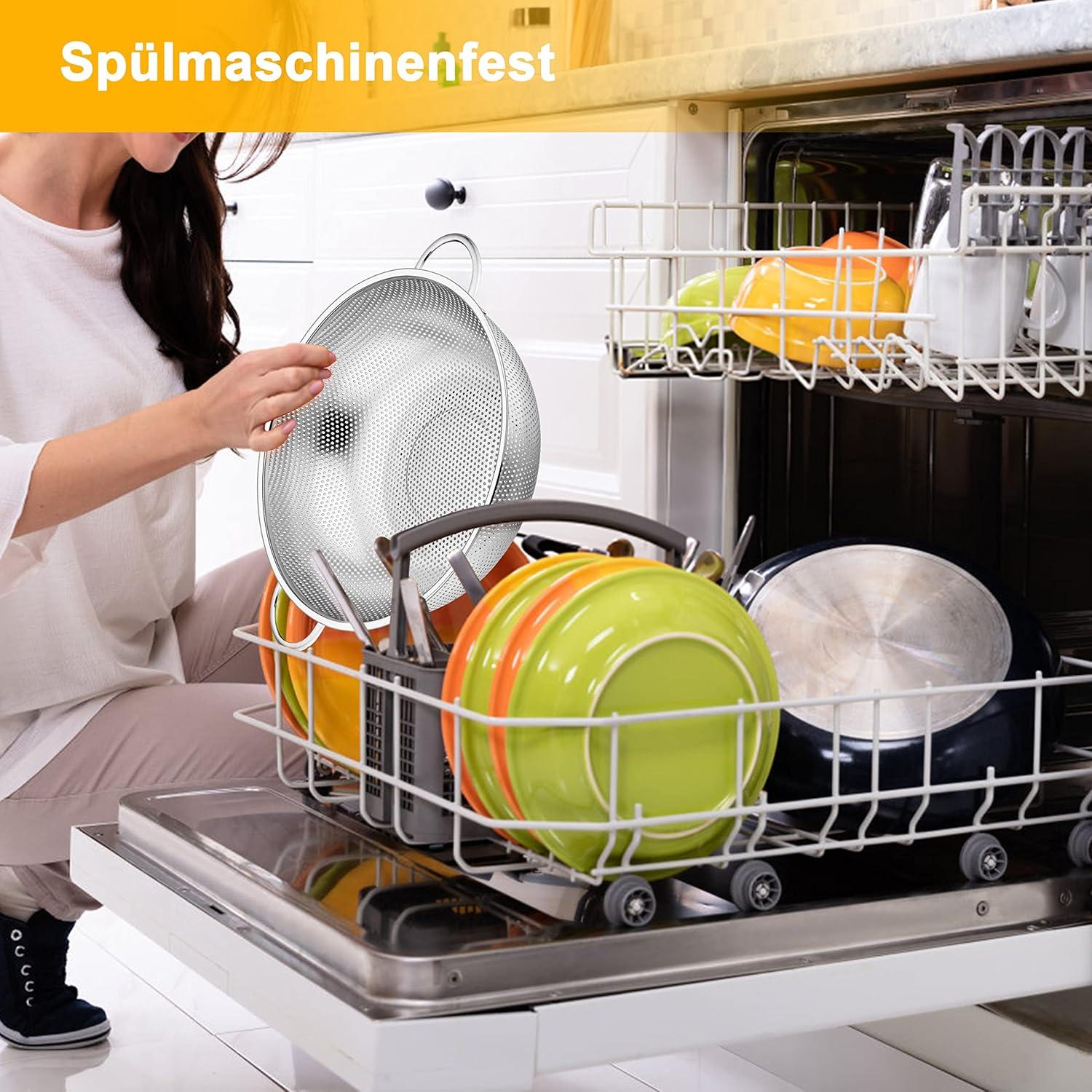Edelstahl Küchensieb Nudelsieb Ø 28cm Mikroperforiert Rostfrei