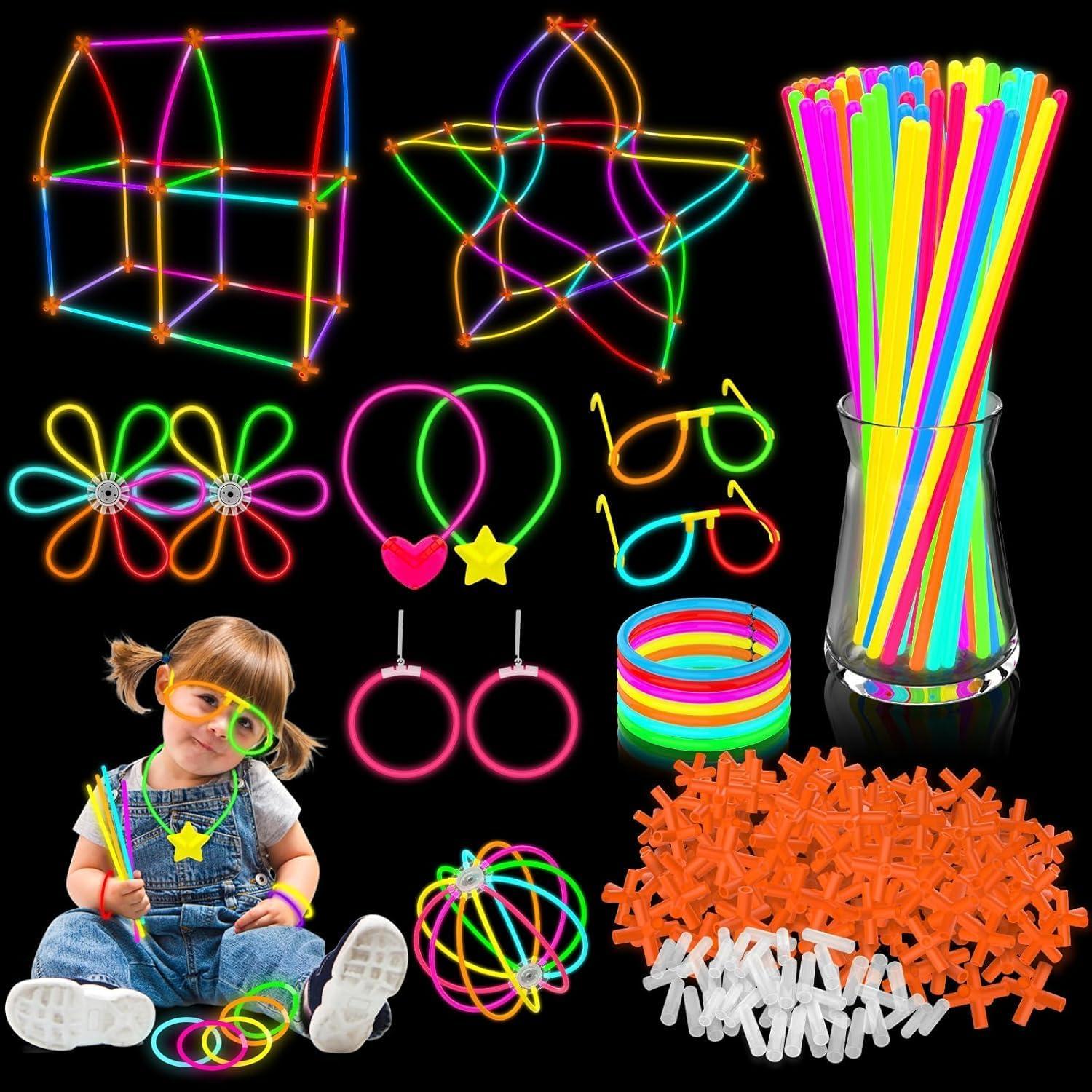 Super Hell Halloween Knicklichter Party Set Leuchtstäbe Glow Dark