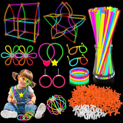 Super Hell Halloween Knicklichter Party Set Leuchtstäbe Glow Dark