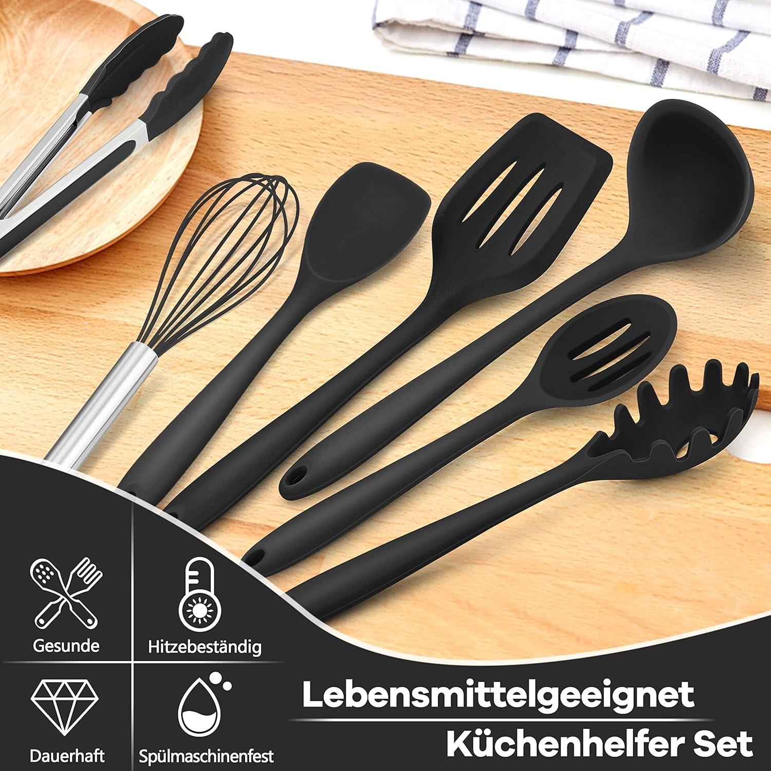 Silikon Küchenhelfer Set 7-teilig Antihaft Hitzebeständig