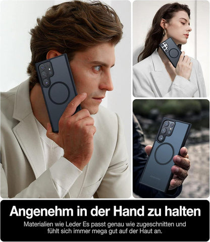 TORRAS Guardian-Mag Samsung S23 Ultra Hülle Schwarz Stoßfest