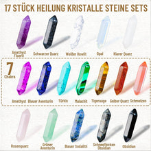 Heilende Kristalle Steine Sets Amethyst Tigerauge Obsidian