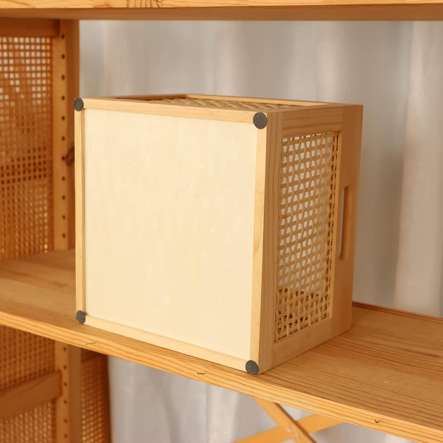 Aufbewahrungsbox Bambusholz Holzkorb Organizer Zuhause Büro Regal