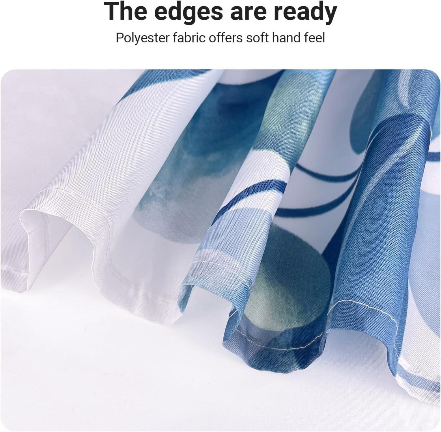 Duschvorhang 120x200cm Grün Blätter Pflanze Saum Antischimmel Textil 8 Ringe