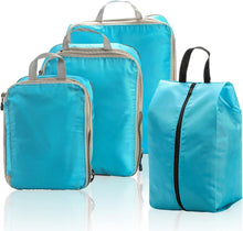 4er Set Kompressions-Packwürfel wasserdicht Organizer Schuhtasche