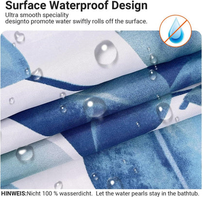 Duschvorhang Grün Blätter 100x200cm Wasserabweisend