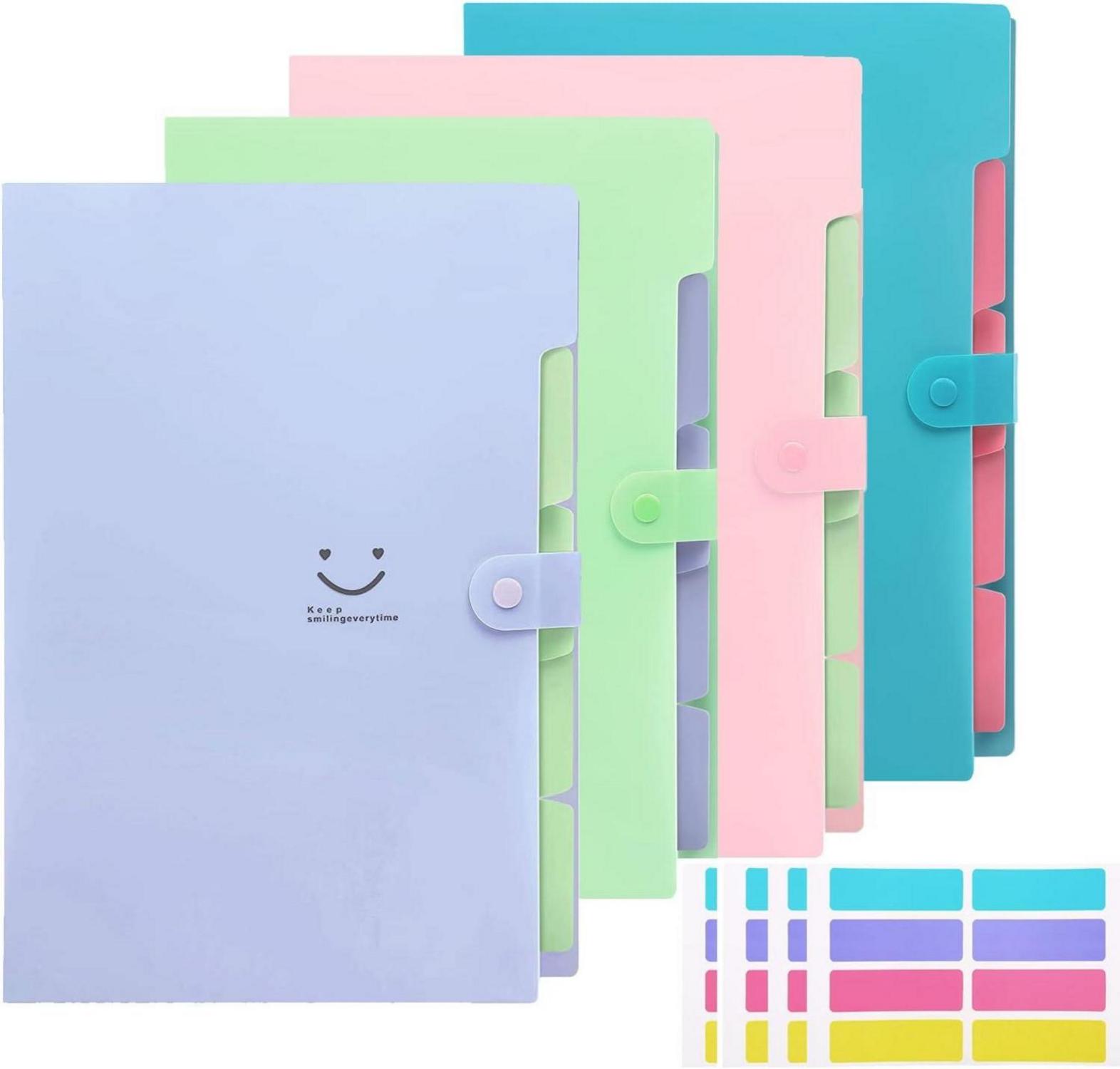 Fächermappe A4 Ordnungsmappe 5 Tasche Dokumentenmappe mit