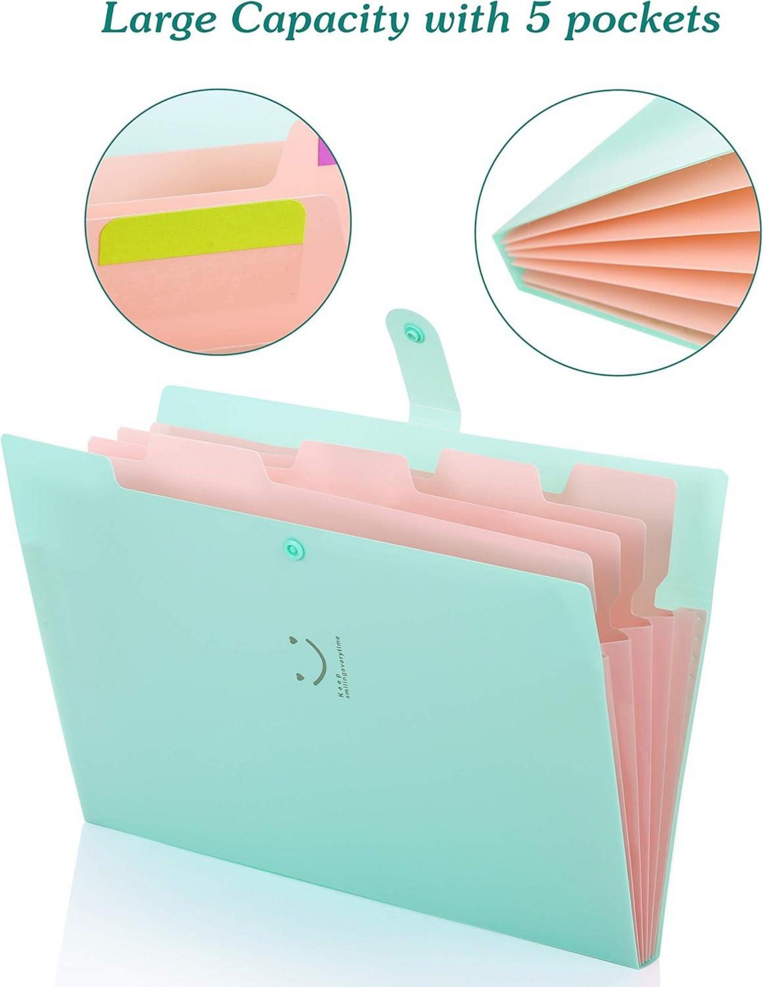 Fächermappe A4 Ordnungsmappe 5 Tasche Dokumentenmappe