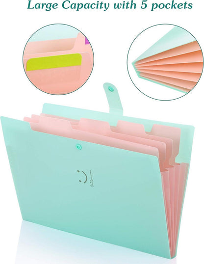 Fächermappe A4 Ordnungsmappe 5 Tasche Dokumentenmappe