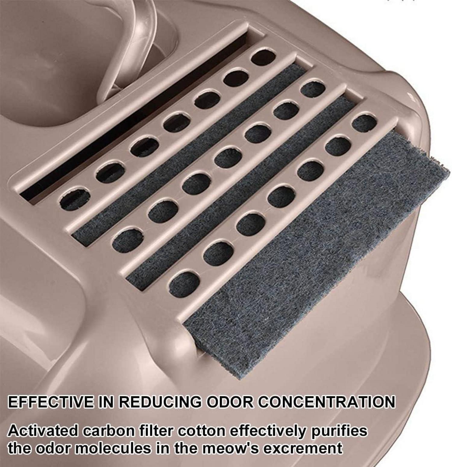 Aktivkohlefilter für Katzentoilette, Kohlenstofffilter, Schwarz, 6 Stück