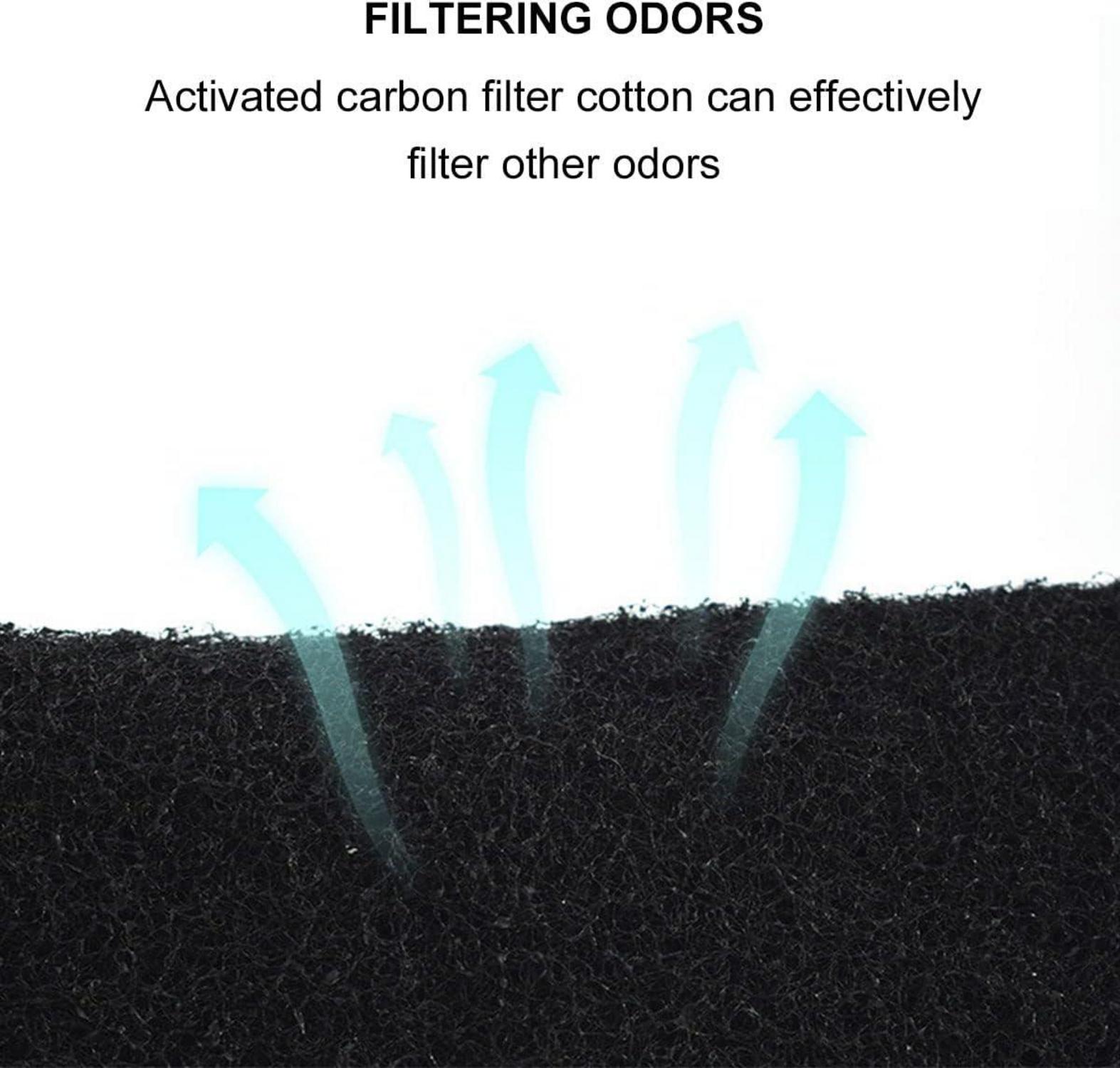 Aktivkohlefilter Katzenklo 6er Set Ersatzfilter Geruchsfilter Schwarz