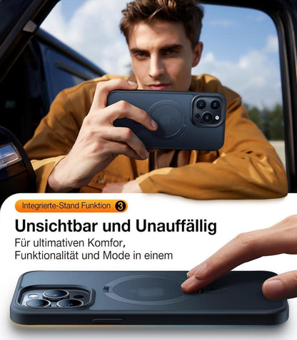 iPhone 13 Pro Max Hülle TORRAS Ostand MagSafe Militärischer Schutz Schwarz