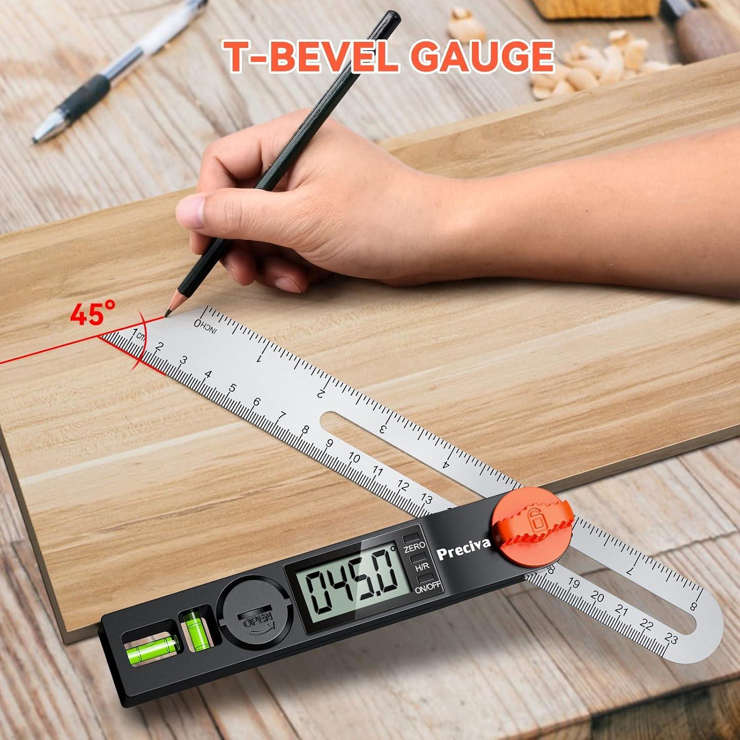 Präzise Digital T-Schmiege 230 mm verstellbar Multifunktionswinkel