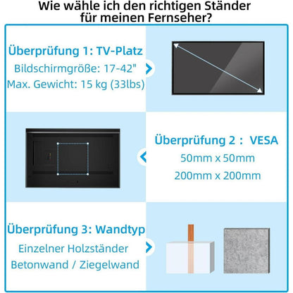 Full Motion TV Wandhalterung 17-42 Zoll VESA 200x200mm