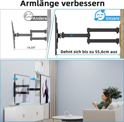 Full Motion TV Wandhalterung 17-42 Zoll VESA 200x200mm