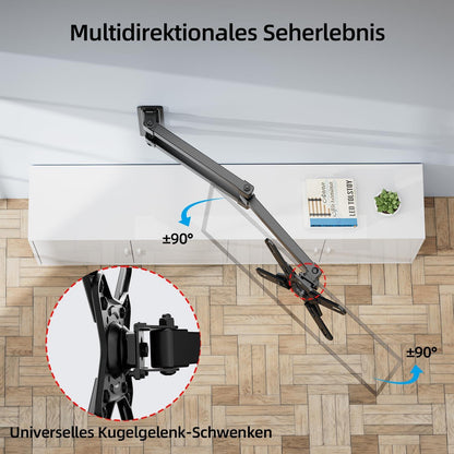 TV Wandhalterung Full Motion 360° Schwenkbar 17-42 Zoll VESA 200x200mm