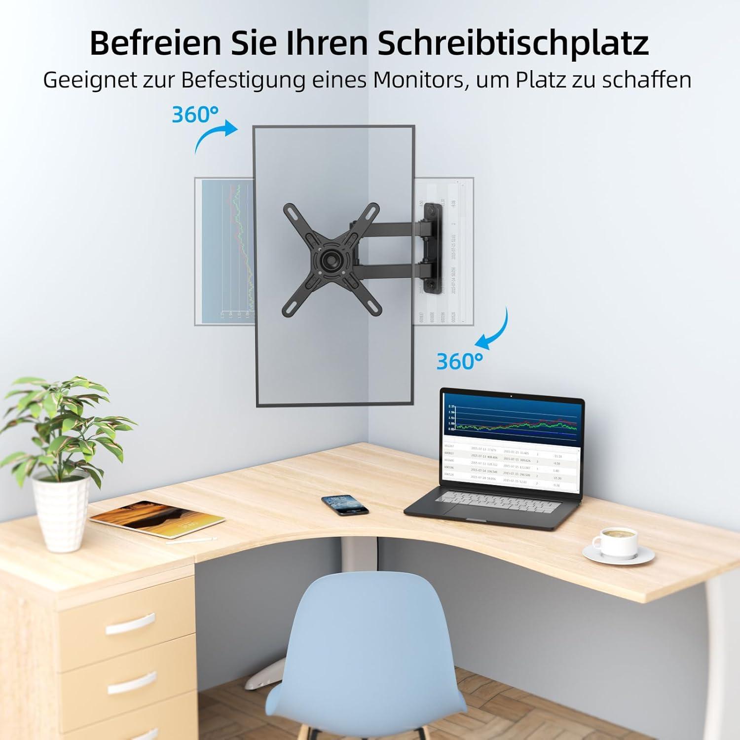 TV Wandhalterung Full Motion 17-42 Zoll VESA 200x200 mm 15kg