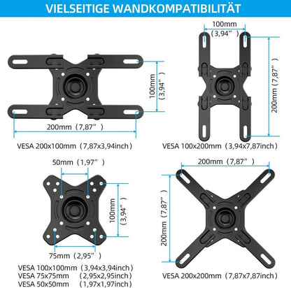 TV Wandhalterung 17-42 Zoll Full Motion Schwenkbar Neigbar VESA 200x200mm