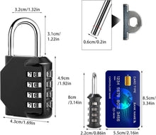 Zahlenschloss Vorhängeschloss 4-stellig 2er-Pack