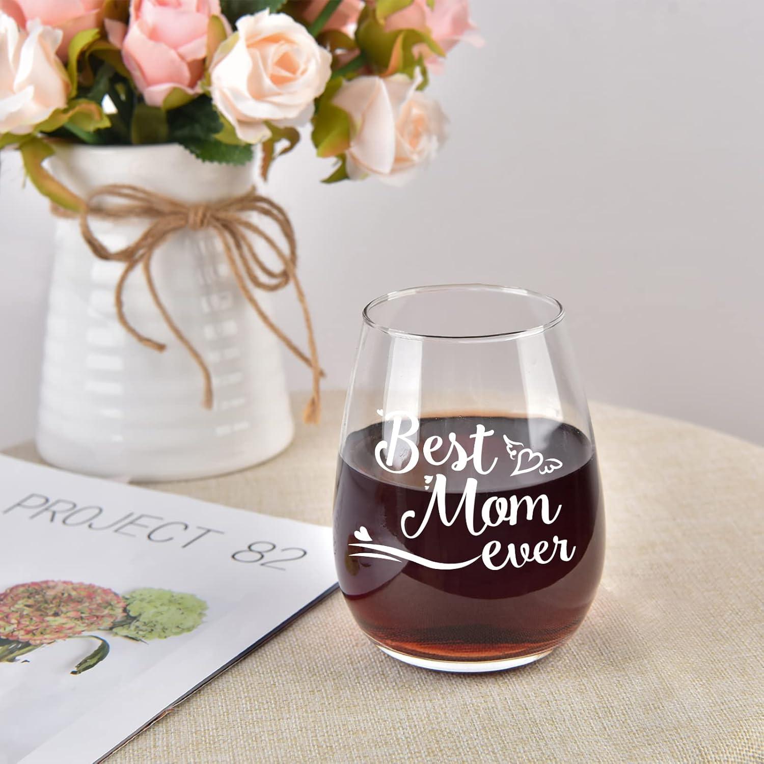 Personalisierbares Weinglas ohne Stiel - Mama Geschenke - 425ml
