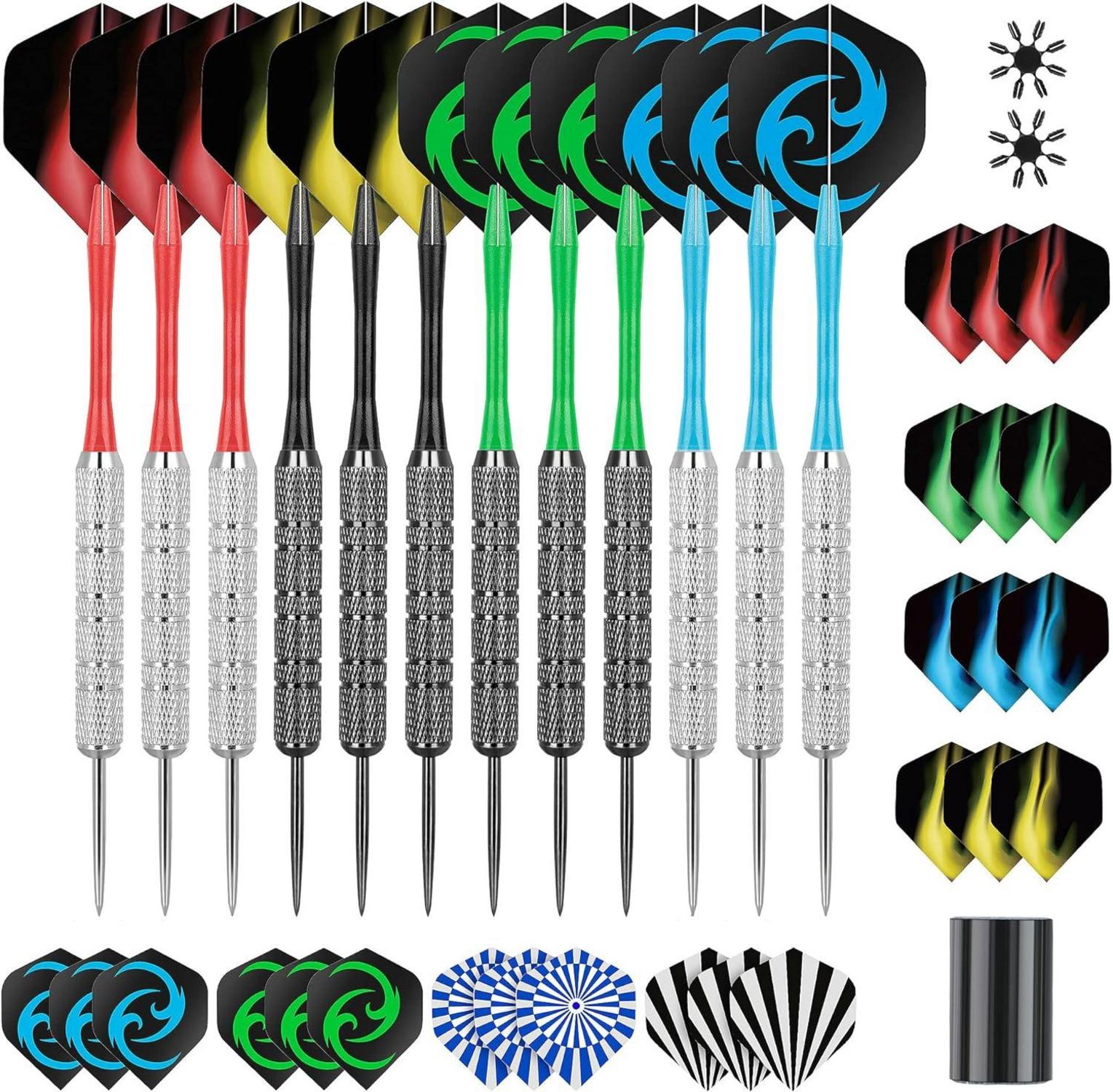 Dartpfeile Set Metallspitze 20g 12er Pack inkl. Zubehör
