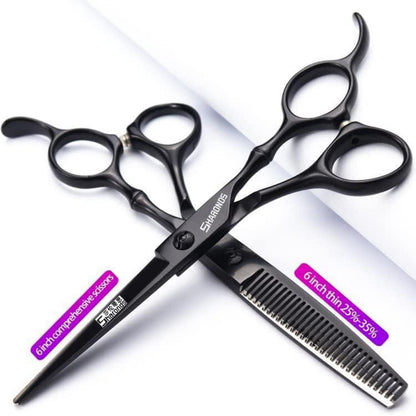 Professionelles Haarschneideschere Set 6/7 Zoll 440C Schwarz
