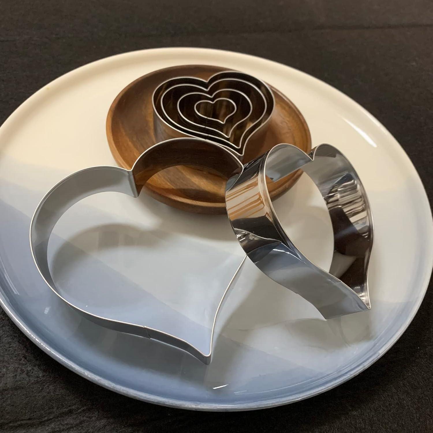 Herz Ausstechformen Set-6 | Groß & Mini | Plätzchen, Fondant, Bastelknete