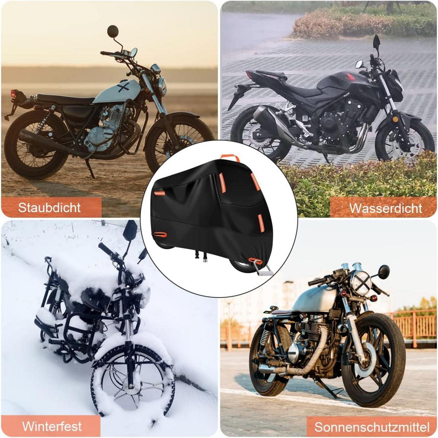 Motorradabdeckung XXL Wasserdicht 210D Outdoor Abdeckplane