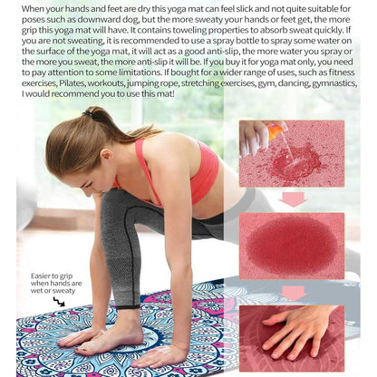 Umweltfreundliche Yoga Matte mit Tragegurt Rutschfeste