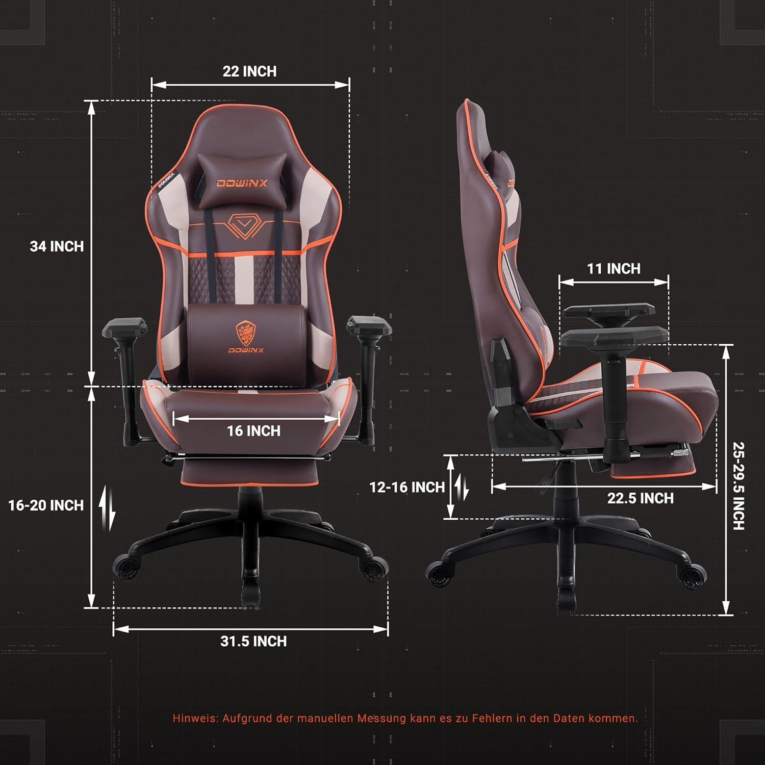 Gaming Stuhl Bürostuhl Hohe Belastbarkeit PU Leder 4D Armlehnen
