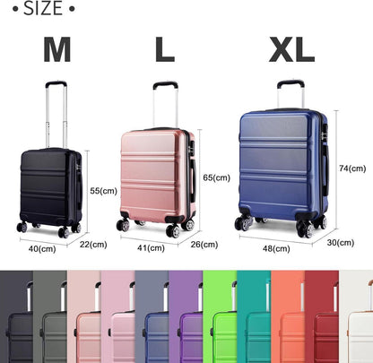 Koffer Trolley Reisekoffer 55cm ABS TSA Schloss 4 Rollen