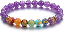 7 Chakra Armband Edelstein Yoga Reiki Healing Amethyst