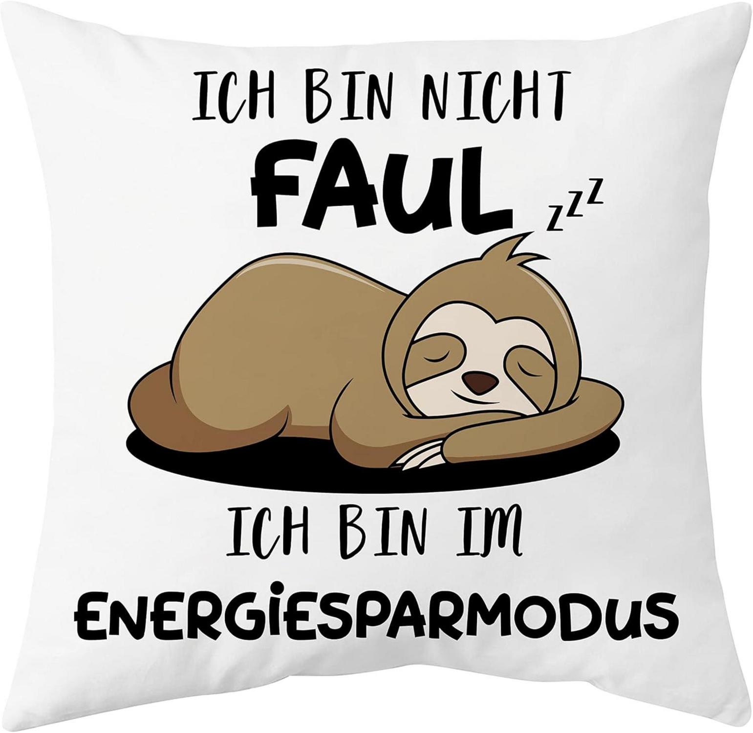 Lustiger Faultier Kissenbezug 45x45cm Geschenk für Frauen Männer