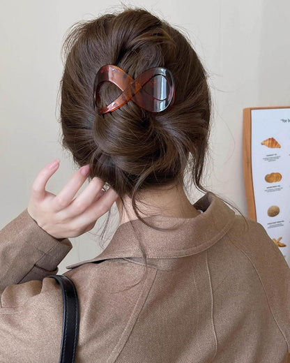 5er Set Vintage Haarspangen Damen Groß Dickes Haar Schwarz Fran. Haarklammer