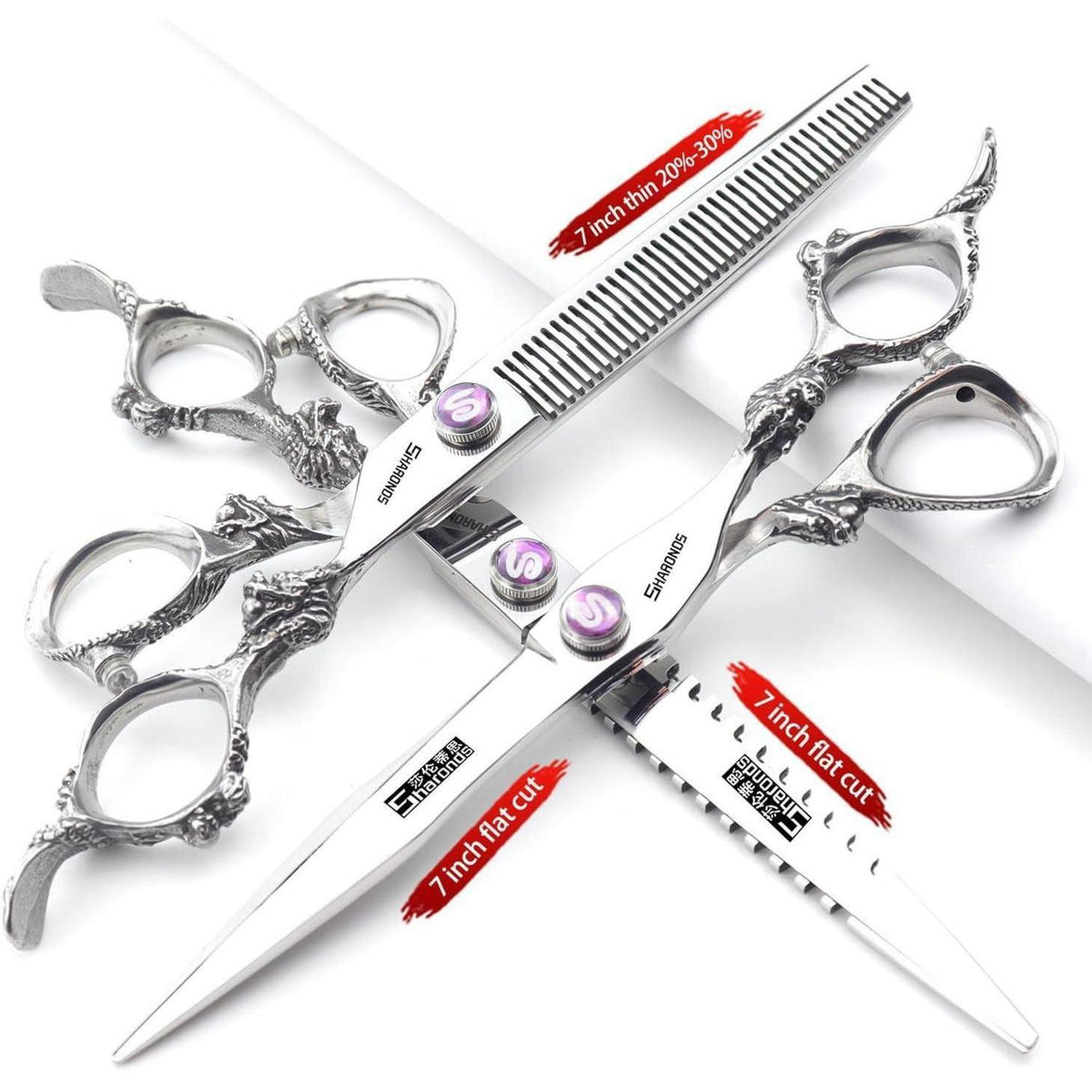 Professionelle Friseurschere 7 Zoll Edelstahl Set