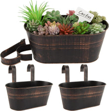 Hängetöpfe Vintage Pflanztopf Blumentopf mit Haken 2er Set
