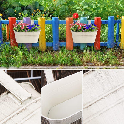 2er Vintage Hängetopf Set für Balkon Dekoration