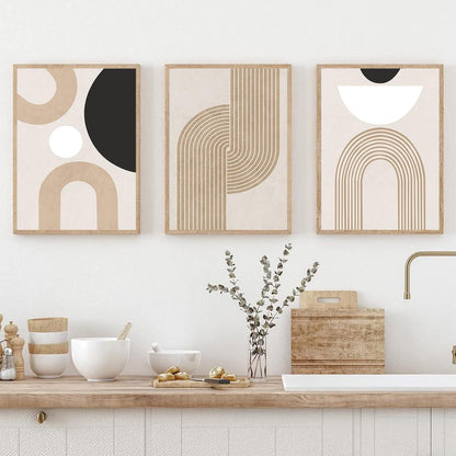 3er Premium Abstrakt Kunst Poster Set Leinwandbilder 40x50cm