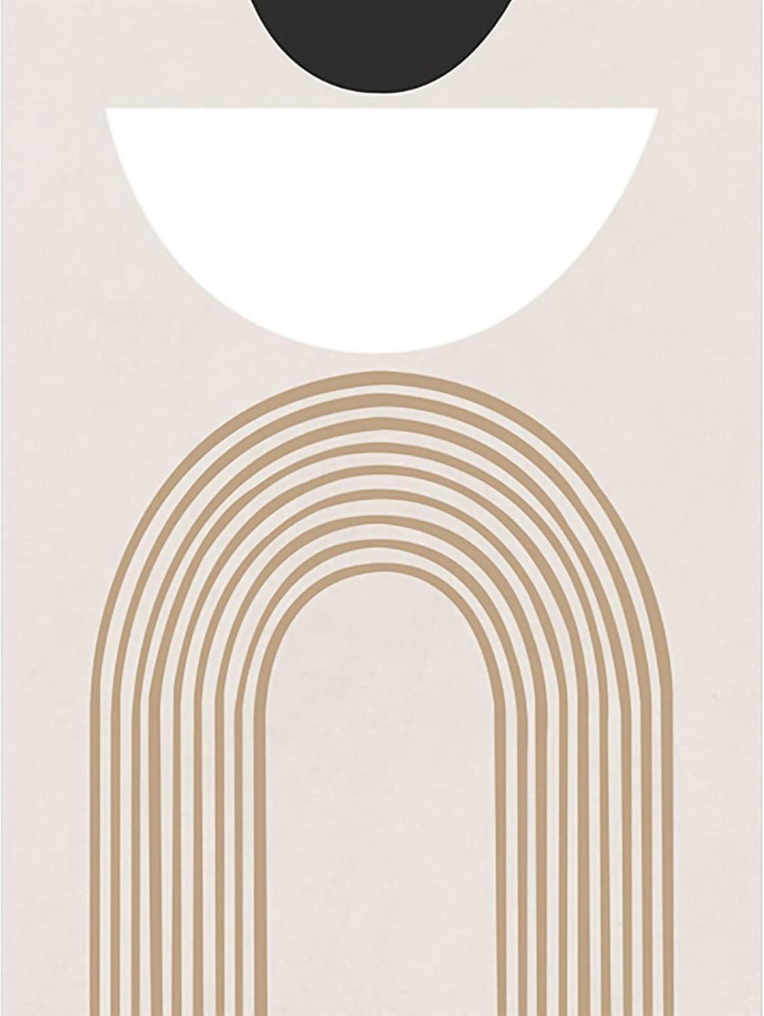 3er Premium Poster Set Moderne Abstrakt Kunst Wandbilder ohne Rahmen Beige