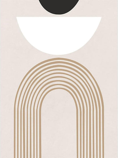 3er Premium Poster Set Abstrakte Wandbilder Kunstdruck Boho Beige 21x30cm