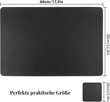 Sagittar Premium Tischset Schwarz 6er Set 44x30cm mit
