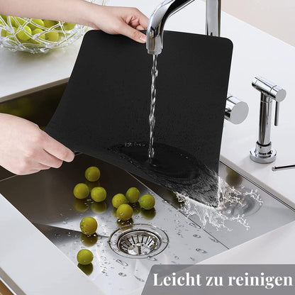 Sagittar Premium Tischset Leder-Imitat Schwarz 6er Set