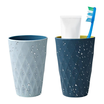 2x Zahnputzbecher Kunststoff Azzurro & Blu Profondo