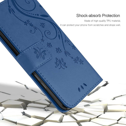 AROYI Samsung Galaxy A34 5G Leder Wallet Hülle Dunkel Blau