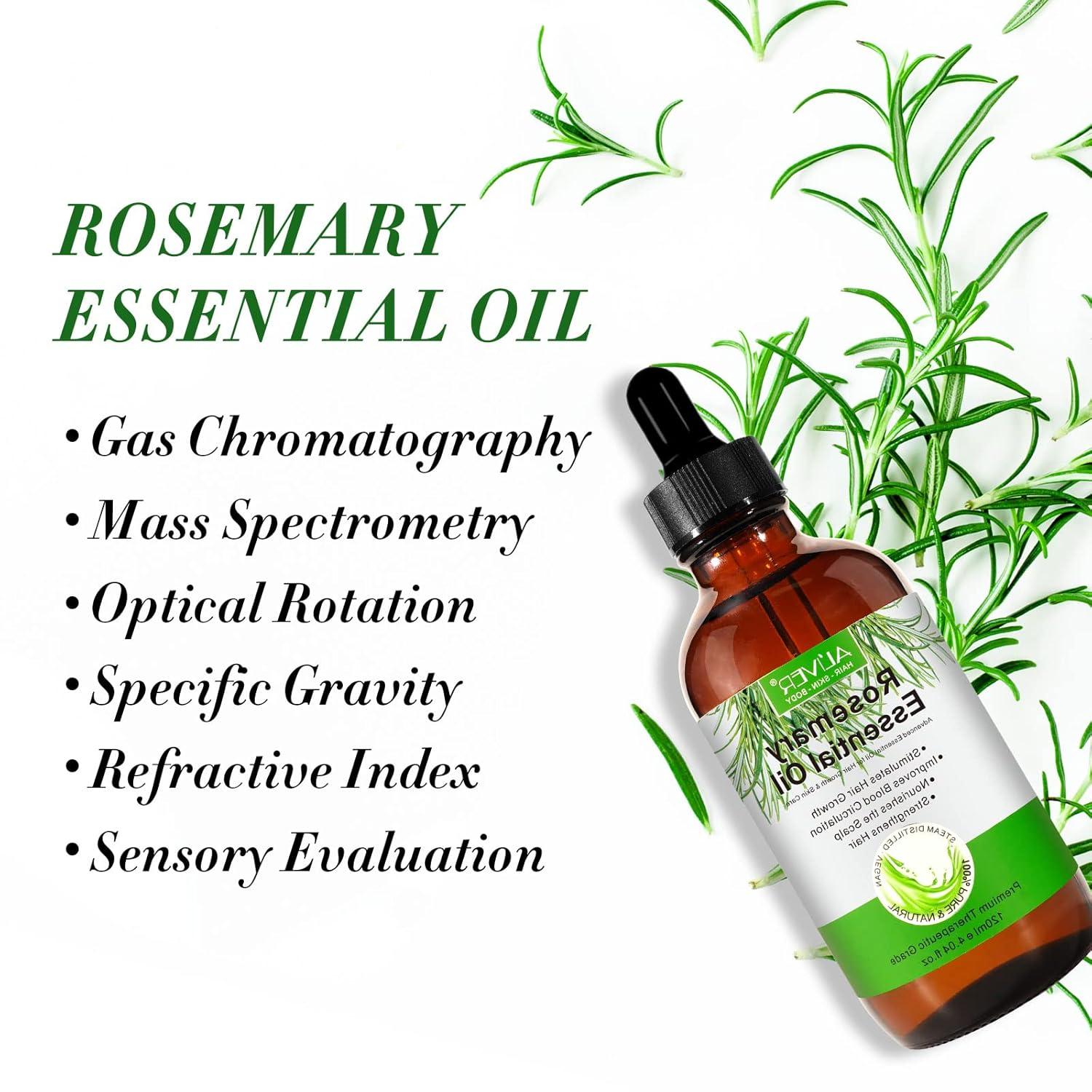 Rosmarinöl Haarwachstum 120ML, Ätherisches Rosmarinöl für