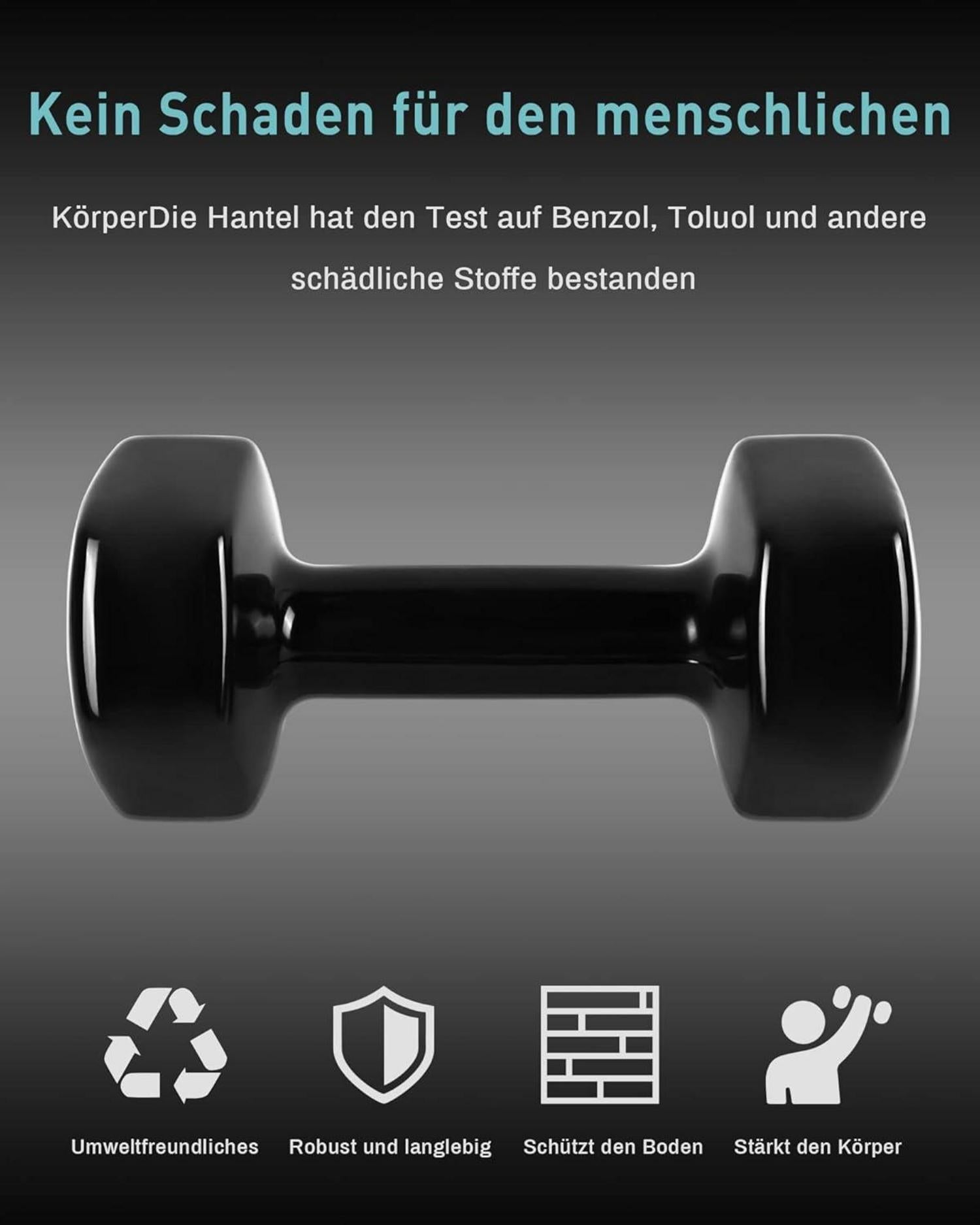 MENCIRO Kurzhanteln Set 1KG-5KG für Männer und Frauen Fitness Krafttraining