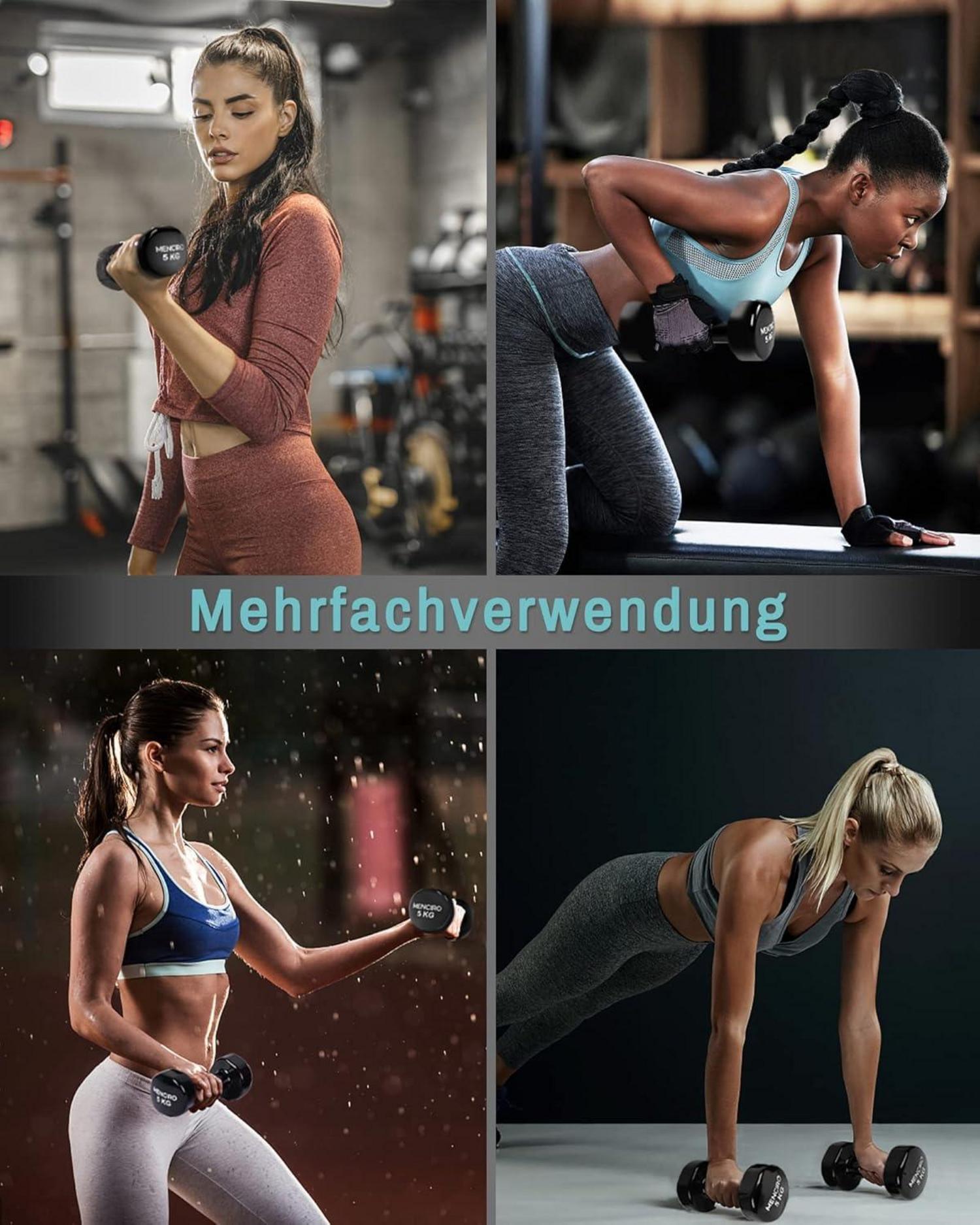 MENCIRO Kurzhanteln Set 1KG-5KG für Männer und Frauen Fitness Krafttraining