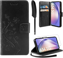 Lederhülle Samsung Galaxy A54 5G Schwarz Wallet Case